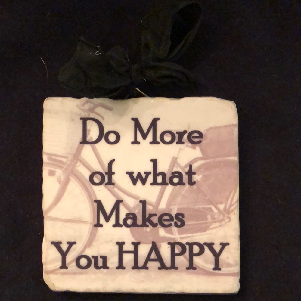 Whimsy hanging Tile “saying”with Ribbon